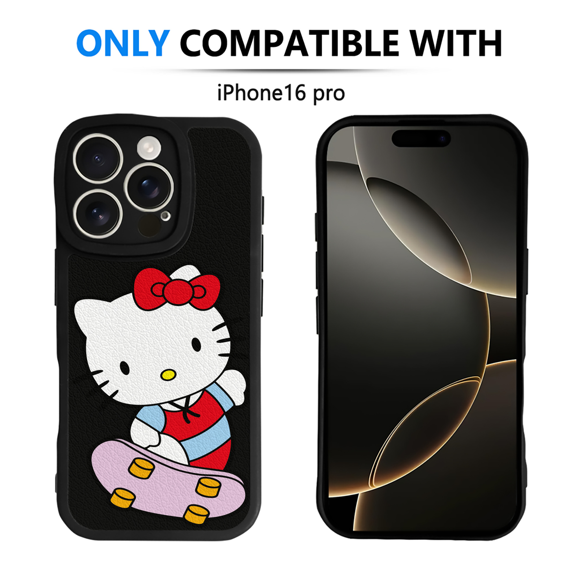 （画像用） Hello Kitty ハローキティ 【iPhone 16シリーズ対応】シリコンスマホケース（レザー調） 材質：シリコン